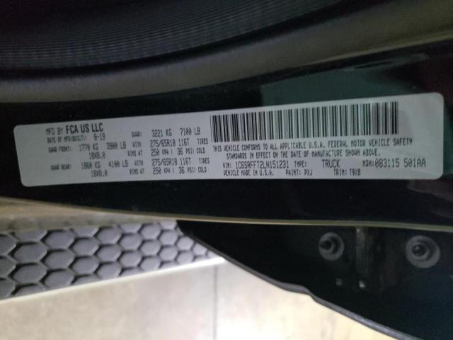 Photo 10 from auction – 2020 RAM 1500 BIG H with VIN 1C6SRFFT2LN151231