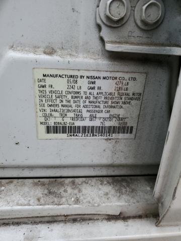 Photo 10 from auction – 2008 NISSAN ALTIMA 2.5 with VIN 1N4AL21E18N540141