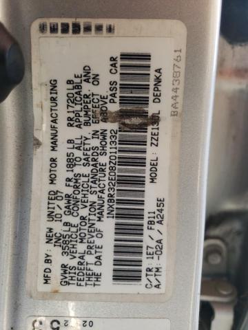 Photo 10 from auction – 2008 TOYOTA COROLLA CE with VIN 1NXBR32E08Z011332