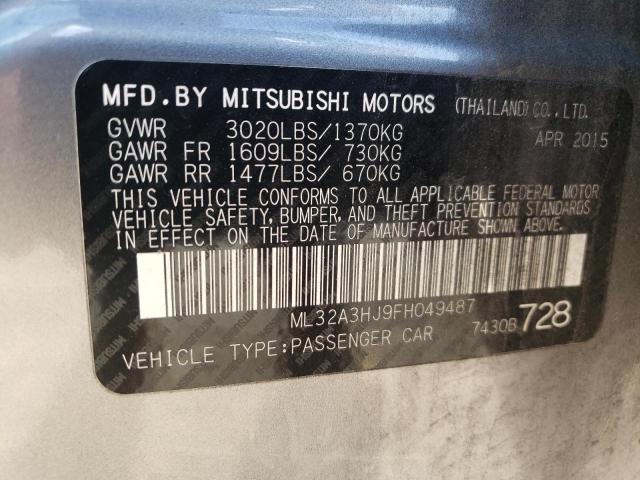Photo 10 from auction – 2015 MITSUBISHI MIRAGE DE with VIN ML32A3HJ9FH049487