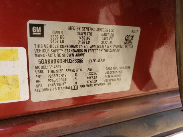 Photo 10 from auction – 2017 BUICK ENCLAVE with VIN 5GAKVBKD9HJ263388