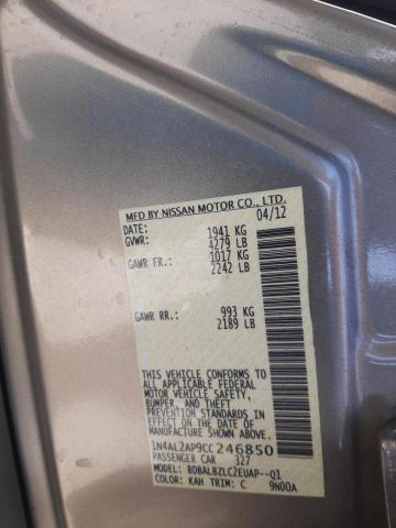 Photo 10 from auction – 2012 NISSAN ALTIMA BAS with VIN 1N4AL2AP9CC246850