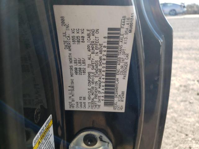 Photo 10 from auction – 2009 MITSUBISHI ECLIPSE GS with VIN 4A3AK24F89E024018
