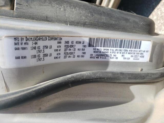 Photo 10 from auction – 2004 JEEP GRAND CHER with VIN 1J4GW58N64C322179