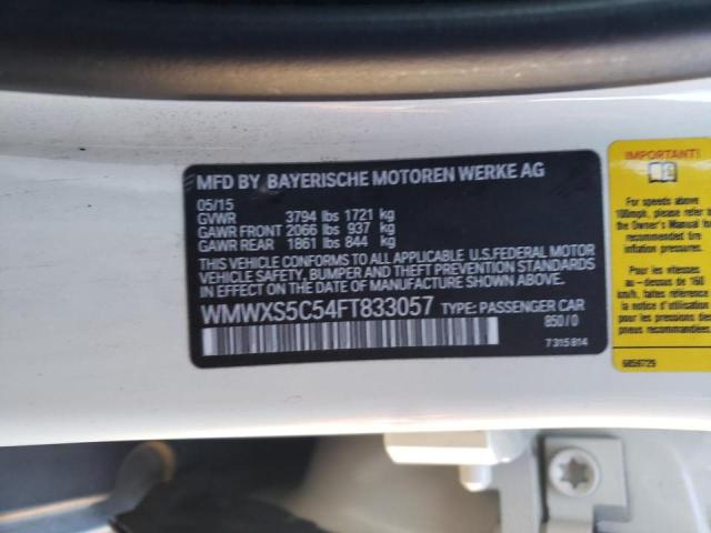 Photo 10 from auction – 2015 MINI COOPER with VIN WMWXS5C54FT833057