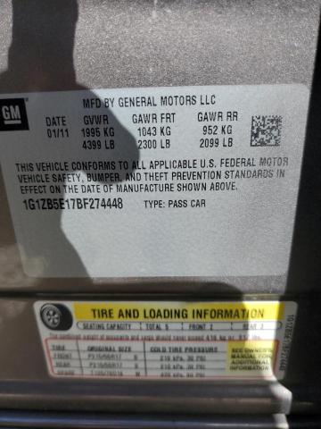 Photo 10 from auction – 2011 CHEVROLET MALIBU LS with VIN 1G1ZB5E17BF274448