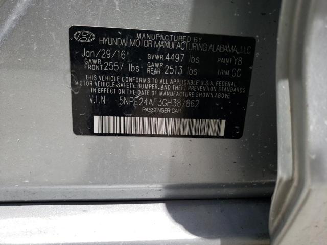 Photo 10 from auction – 2016 HYUNDAI SONATA SE with VIN 5NPE24AF3GH387862