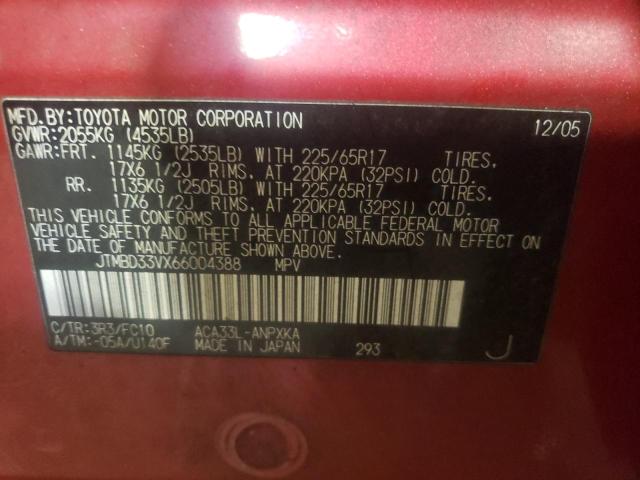 Photo 10 from auction – 2006 TOYOTA RAV4 with VIN JTMBD33VX66004388