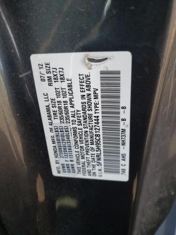 Photo 10 from auction – 2012 HONDA ODYSSEY TO with VIN 5FNRL5H95CB127444