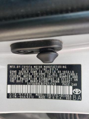 Photo 10 from auction – 2014 TOYOTA COROLLA L with VIN 5YFBURHE8EP077245
