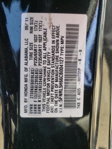 Photo 10 from auction – 2012 HONDA ODYSSEY EX with VIN 5FNRL5H66CB004127