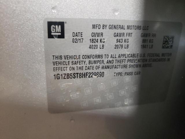 Photo 10 from auction – 2017 CHEVROLET MALIBU LS with VIN 1G1ZB5ST8HF229890