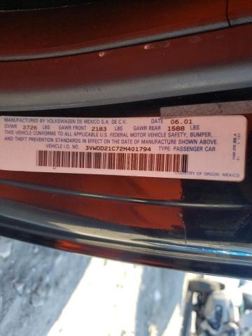 Photo 10 from auction – 2002 VOLKSWAGEN NEW BEETLE with VIN 3VWDD21C72M401794