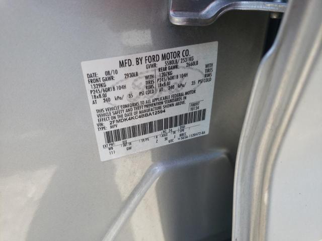 Photo 10 from auction – 2011 FORD EDGE LIMIT with VIN 2FMDK4KC4BBA12594