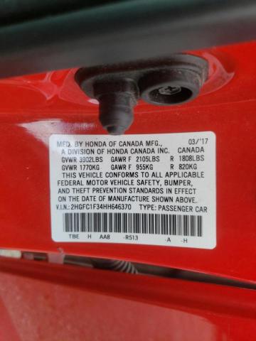 Photo 10 from auction – 2017 HONDA CIVIC EX with VIN 2HGFC1F34HH646370