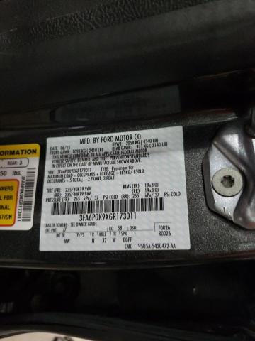 Photo 10 from auction – 2016 FORD FUSION TIT with VIN 3FA6P0K9XGR173011