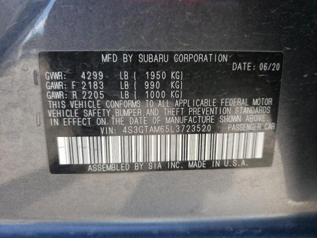 Photo 10 from auction – 2020 SUBARU IMPREZA SP with VIN 4S3GTAM65L3723520