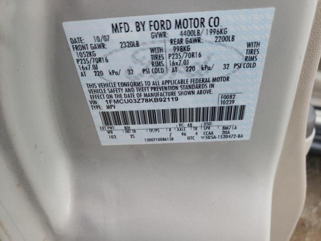 Photo 10 from auction – 2019 FORD 1110 with VIN 1FMCU03Z78KB92119