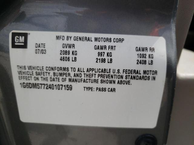 Photo 10 from auction – 2004 CADILLAC CTS with VIN 1G6DM577240107159