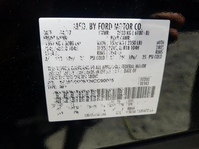 Zdjęcie 10 z aukcji – 2017 FORD EXPLORER X z VIN 1FM5K8D8XHGC90065