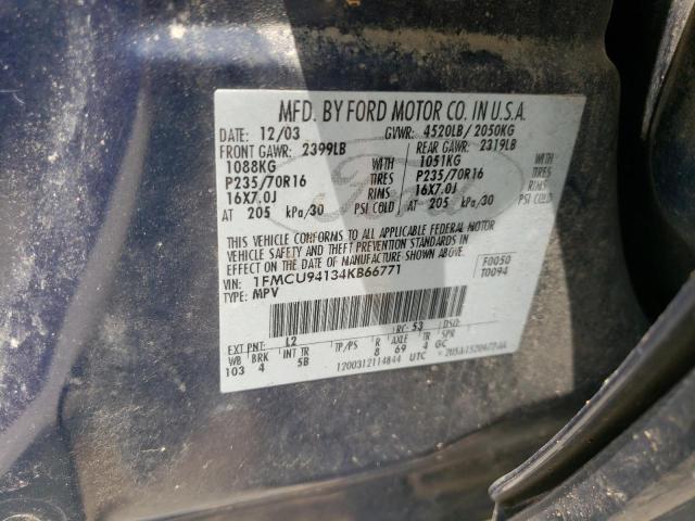 Photo 10 from auction – 2004 FORD ESCAPE LIM with VIN 1FMCU94134KB66771