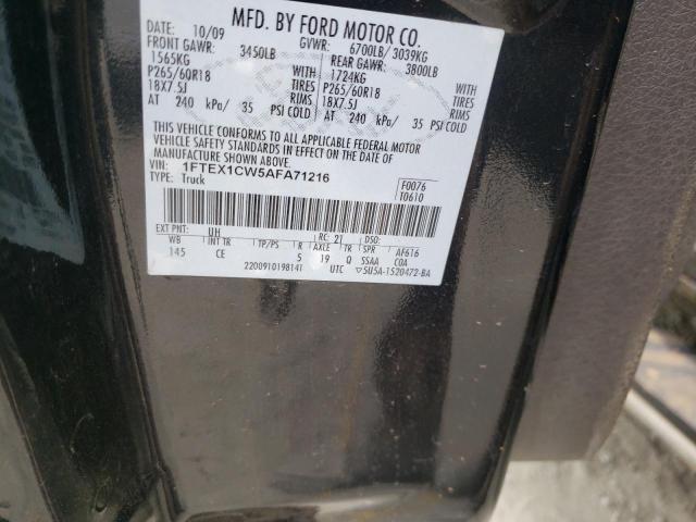 Photo 10 from auction – 2010 FORD F150 SUPER with VIN 1FTEX1CW5AFA71216