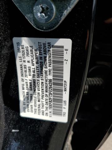 Photo 10 from auction – 2015 HONDA CIVIC SE with VIN 19XFB2F73FE264396