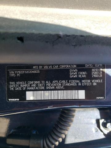 Photo 10 from auction – 2012 VOLVO S60 T5 with VIN YV1622FS2C2046635