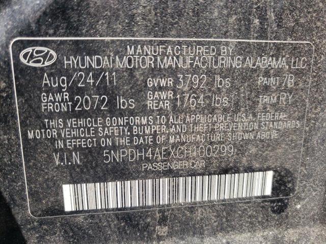 Photo 10 from auction – 2012 HYUNDAI ELANTRA GL with VIN 5NPDH4AEXCH100299