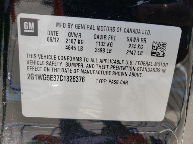 Photo 10 from auction – 2012 CHEVROLET IMPALA LT with VIN 2G1WG5E37C1328376