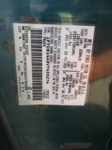 Photo 10 from auction – 1997 FORD RANGER SUP with VIN 1FTCR14A0VTA00274