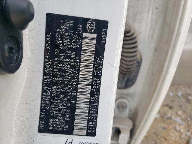 Photo 10 from auction – 2014 TOYOTA CAMRY L with VIN 4T1BF1FK5EU453936