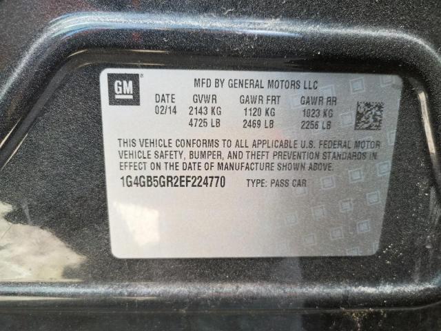 Photo 10 from auction – 2014 BUICK LACROSSE with VIN 1G4GB5GR2EF224770