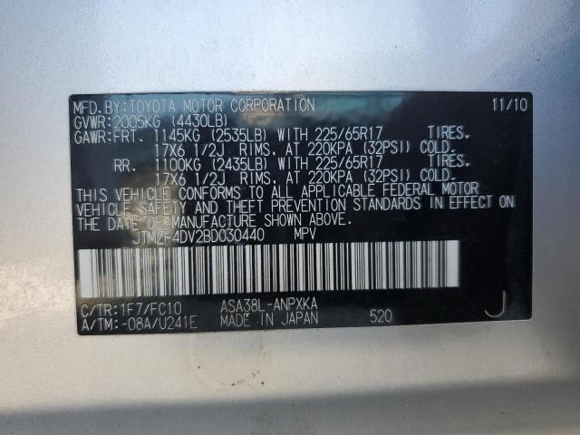 Photo 10 from auction – 2011 TOYOTA RAV4 with VIN JTMZF4DV2BD030440