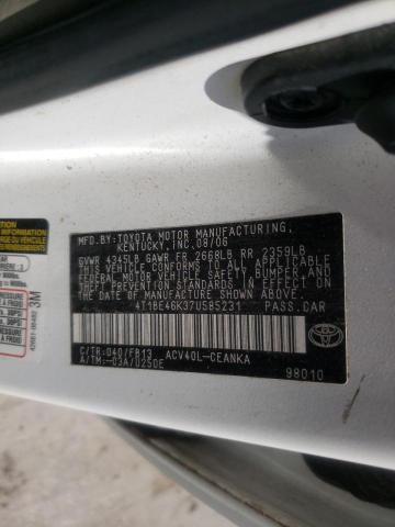 Photo 10 from auction – 2007 TOYOTA CAMRY CE with VIN 4T1BE46K37U585231