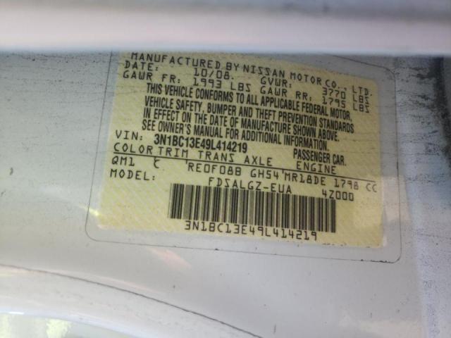 Photo 10 from auction – 2009 NISSAN VERSA S with VIN 3N1BC13E49L414219