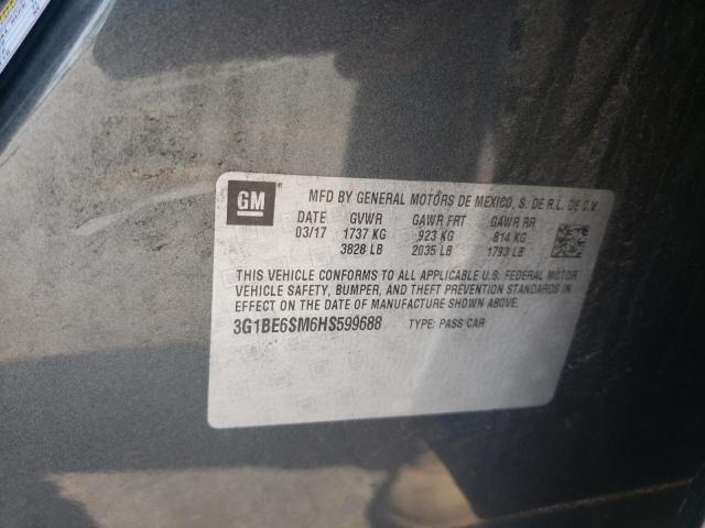 Photo 10 from auction – 2017 CHEVROLET CRUZE LT with VIN 3G1BE6SM6HS599688