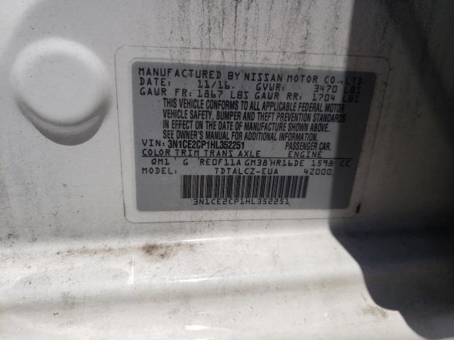 Photo 10 from auction – 2017 NISSAN VERSA NOTE with VIN 3N1CE2CP1HL352251