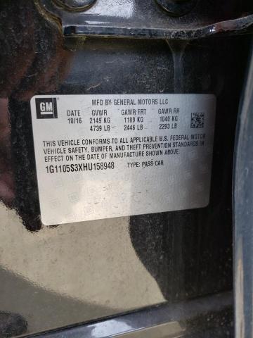 Photo 10 from auction – 2017 CHEVROLET IMPALA LT with VIN 1G1105S3XHU158948