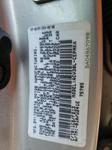 Photo 10 from auction – 2002 TOYOTA CAMRY with VIN 4T1BE32K52U524892