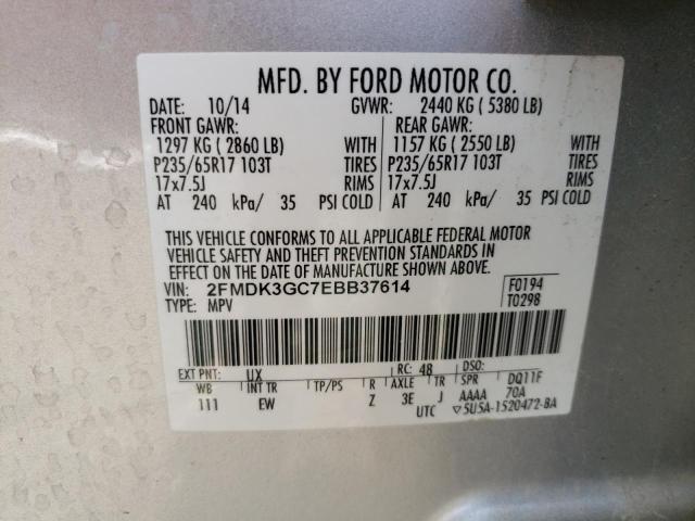 Photo 10 from auction – 2014 FORD EDGE SE with VIN 2FMDK3GC7EBB37614