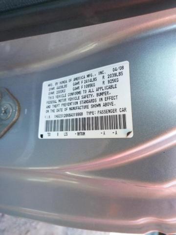 Photo 10 from auction – 2008 HONDA ACCORD EXL with VIN 1HGCS128X8A019968