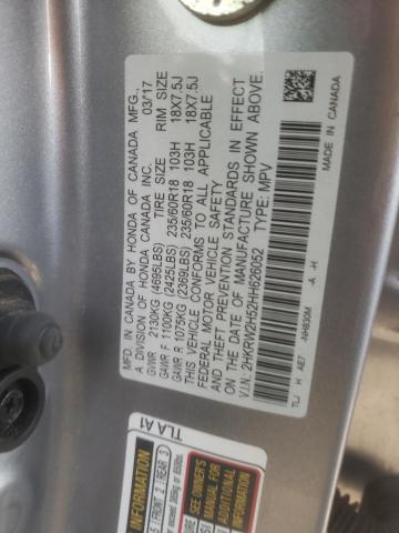 Photo 10 from auction – 2017 HONDA CR-V EX with VIN 2HKRW2H52HH626052