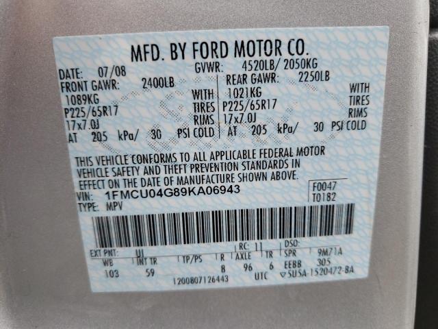 Photo 10 from auction – 2009 FORD ESCAPE LIM with VIN 1FMCU04G89KA06943