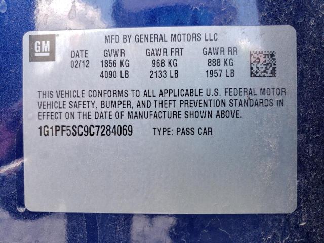 Photo 10 from auction – 2012 CHEVROLET CRUZE LT with VIN 1G1PF5SC9C7284069