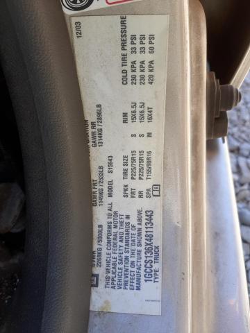 Photo 10 from auction – 2004 CHEVROLET COLORADO with VIN 1GCCS136X48113443