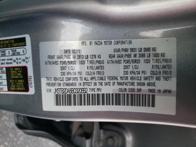 Photo 10 from auction – 2011 MAZDA CX-9 with VIN JM3TB2DA8B0320652