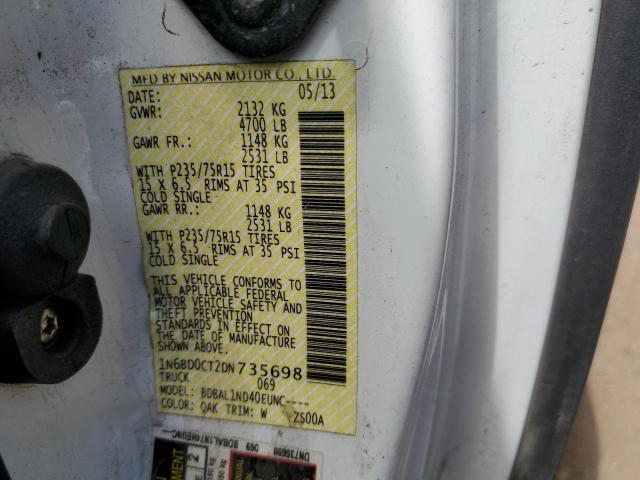 صورة رقم 10 من المزاد - 2013 NISSAN FRONTIER S مع VIN 1N6BD0CT2DN735698