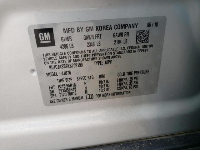 Photo 10 from auction – 2019 BUICK ENCORE with VIN KL4CJASB9KB709199