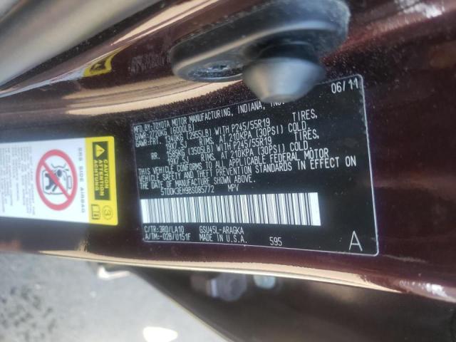 Photo 10 from auction – 2011 TOYOTA HIGHLANDER with VIN 5TDDK3EH9BS085772